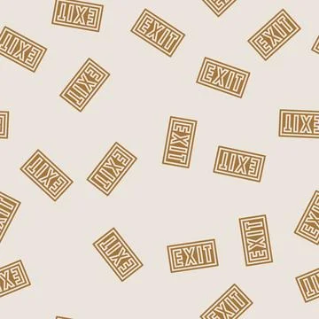 Exit close glyph seamless pattern イラスト素材