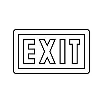 Exit close line icon vector illustration Stock Illustration