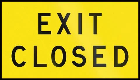 Exit Closed In Australia Stock Illustration