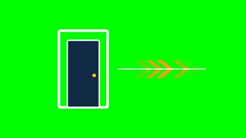 Exit Direction Chevron Overlay Motion Graphic Overlay Animation Video stock 342401036