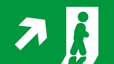Exit Direction Stock Footage 335667569