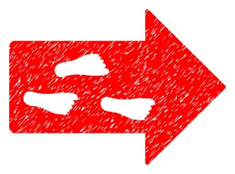 Exit Direction Grainy Texture Icon Illustrazione stock