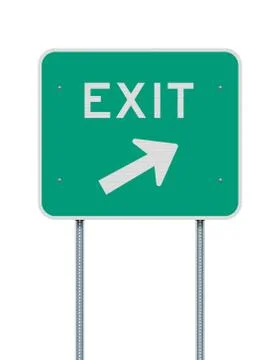 Exit direction road sign Stock Illustration