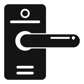 Exit door handle icon simple vector. Lock latch Stock Illustration