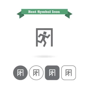 Exit door icon Stock Illustration