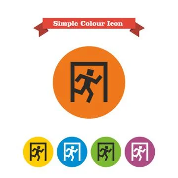 Exit door icon 스톡 일러스트