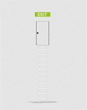 Exit door Illustrazione stock