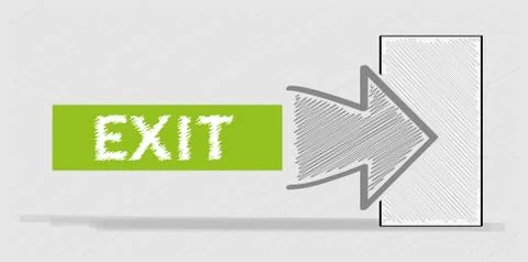 Exit door Stock Illustration