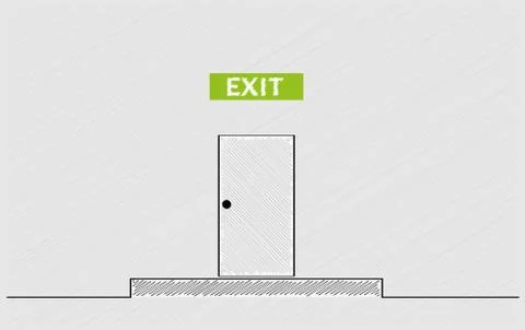 Exit door Stock-Illustration