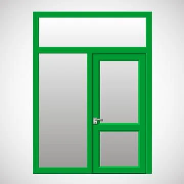 Exit door to the terrace Stock Illustration