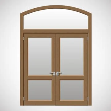 Exit door to the terrace Stock Illustration