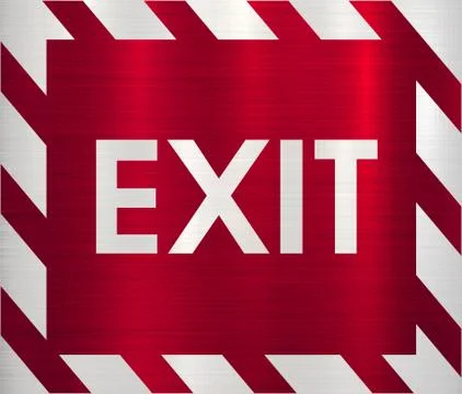 Exit emergency fire sign 스톡 일러스트