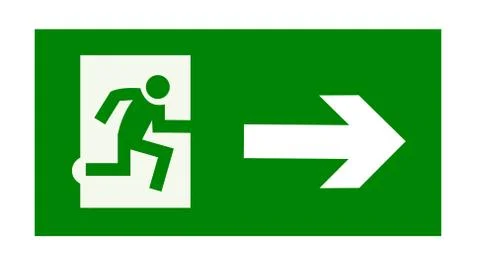 Exit emergency sign Stock Illustration