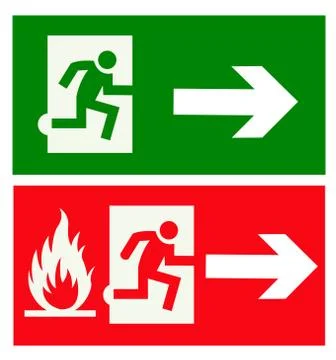 Exit emergency sign Stock Illustration