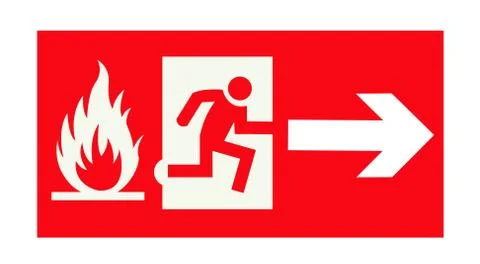 Exit emergency sign Stock Illustration
