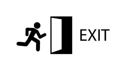 Exit emergency sign Stock Illustration