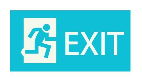 Exit emergency sign Stock Illustration