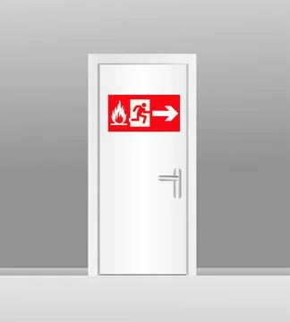 Exit emergency sign vector illustration Stock Illustration