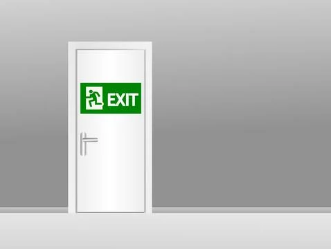 Exit emergency sign vector illustration Ilustración de archivo