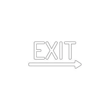 Exit. flat vector icon Stock Illustration