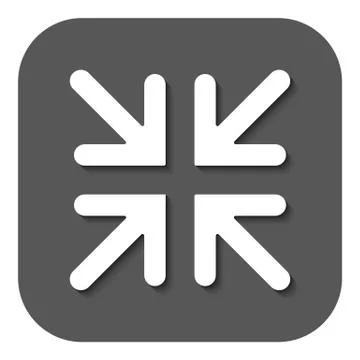 The exit full screen icon. Arrows symbol. Flat Stock Illustration