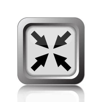 Exit full screen icon. Internet button on white background.. Stock Illustration