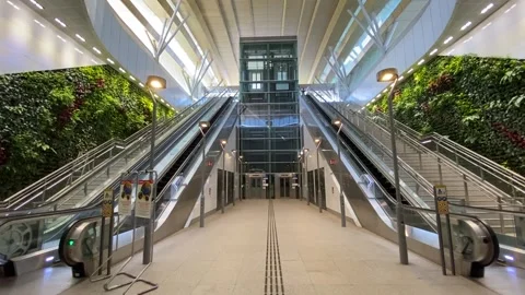 Exit of Gardens By The Bay Mrt station Stock Footage 289643931