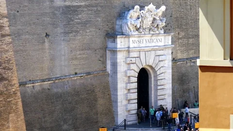 Exit gate from the Vatican Museums – Rome, Italy. April 2017 動画素材 74659540