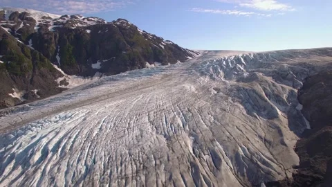 Exit glacier aerial view Stock Footage 146774078