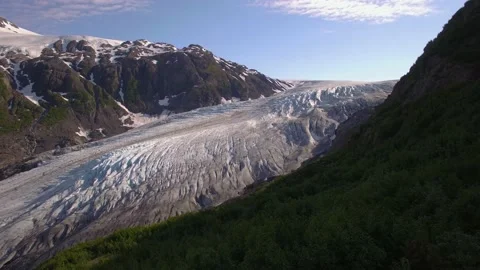 Exit glacier aerial view Stock Footage 146774864