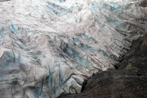 Exit Glacier and moraines Alaska Stock Photos