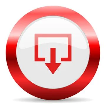 Exit glossy web icon Stock Illustration