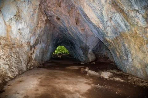 Exit from Ice cave Stock Photos