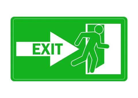 Exit icon for concept design. Help vector illustration. Isolated vector icon Ilustración de archivo