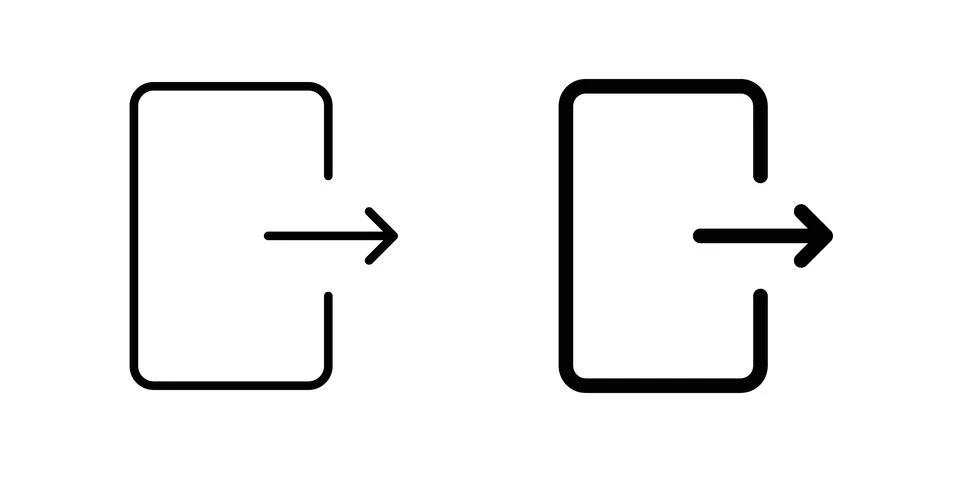 Exit icon for design projects and web UI イラスト素材