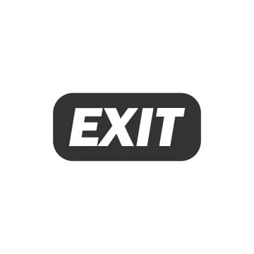 Exit icon flat Stock Illustration