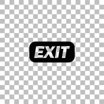 Exit icon flat Stock Illustration