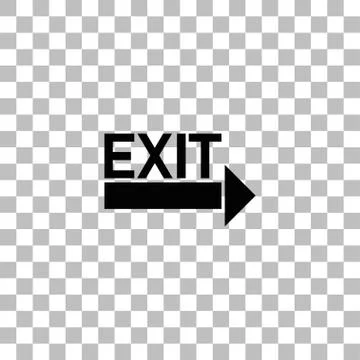 Exit icon flat Stock Illustration