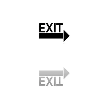 Exit icon flat Stock Illustration