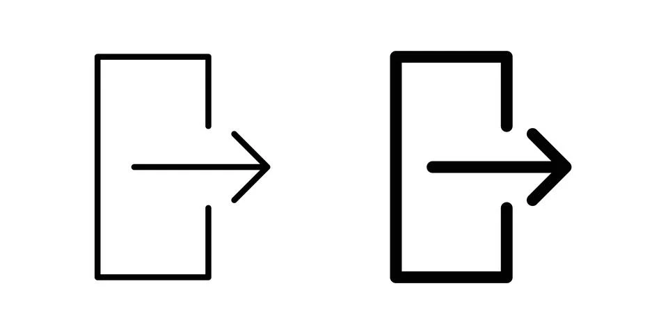 Exit icon graphic design. web icons vectors Illustrazione stock