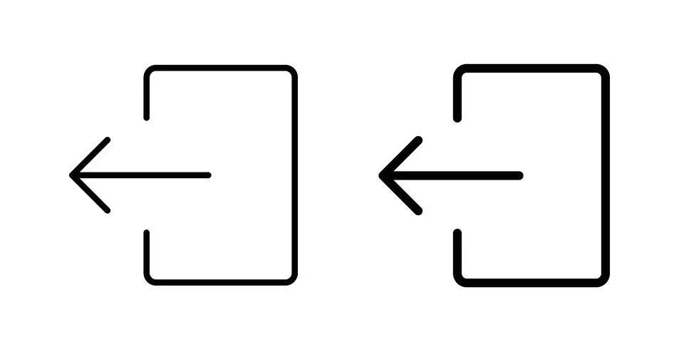 Exit icon illustration vector, icon set for apps イラスト素材