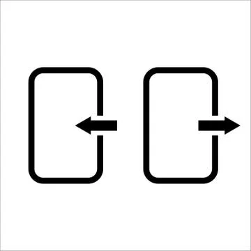 The exit icon. Logout and output, outlet, out symbol. Flat Vector illustratio Stock Illustration