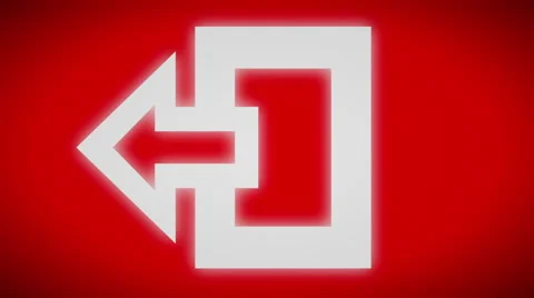 Exit icon. looping. Stock Footage 59976390