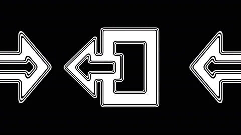 The exit icon. Looping footage has 4K resolution. Illustration. Stock Footage 106110539
