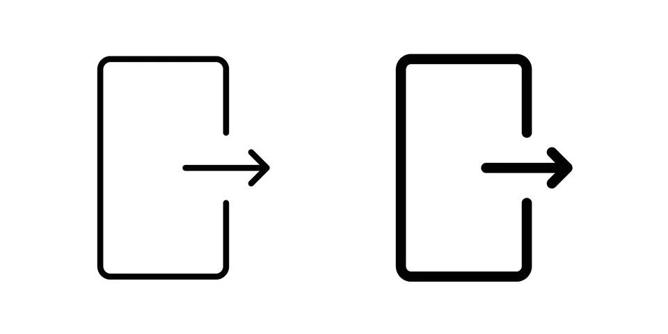 Exit icon modern style vectors set イラスト素材
