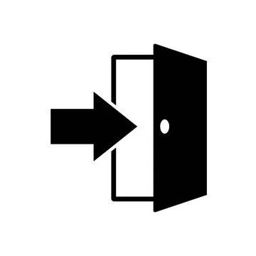 Exit icon. Open door sign. Vector. Stock Illustration