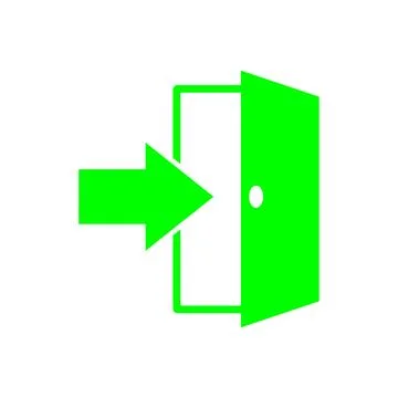 Exit icon. Open door sign. Vector. Stock Illustration