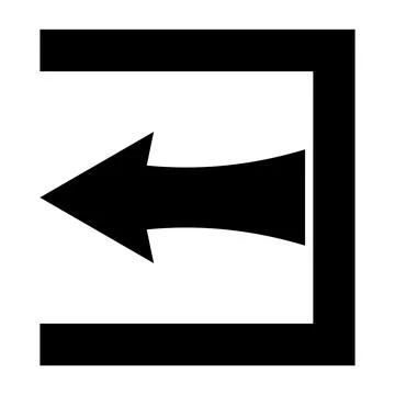 Exit icon, out arrow, exit sign, log out arrow Illustrazione stock