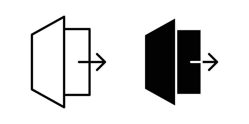 Exit icon. Outline, flat icons イラスト素材
