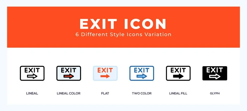 Exit icon set. Design elements for logo 스톡 일러스트